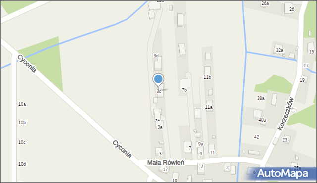 Barcice, Mała Rówień, 3c, mapa Barcice