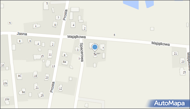 Barcząca, Majątkowa, 5a, mapa Barcząca