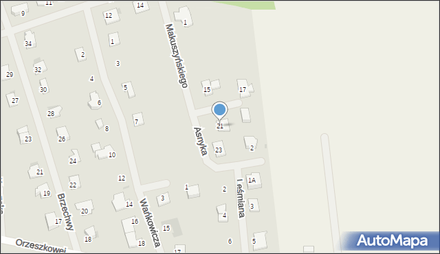 Barczewo, Makuszyńskiego Kornela, 21, mapa Barczewo