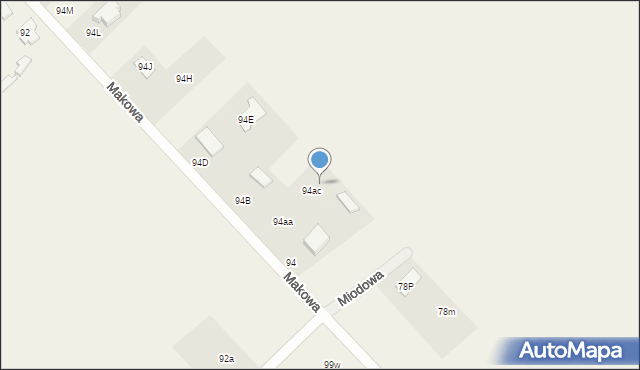 Barszczewo, Makowa, 38, mapa Barszczewo