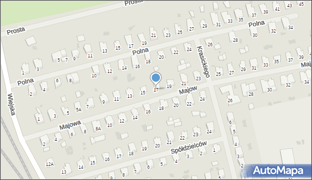 Bartoszyce, Majowa, 17, mapa Bartoszyce