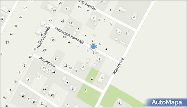 Baszkówka, Majowych Konwalii, 5, mapa Baszkówka