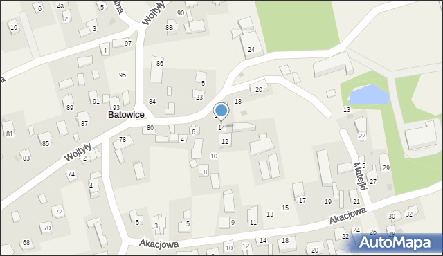 Batowice, Matejki Jana, 14, mapa Batowice