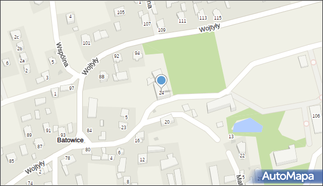 Batowice, Matejki Jana, 24, mapa Batowice