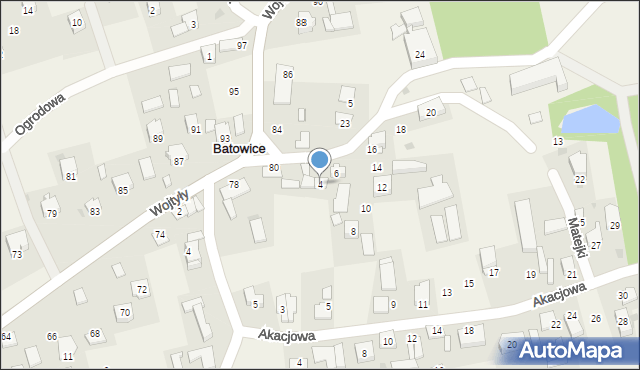 Batowice, Matejki Jana, 4, mapa Batowice