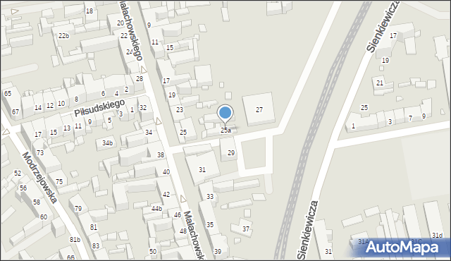 Będzin, Małachowskiego Stanisława, 25a, mapa Będzin