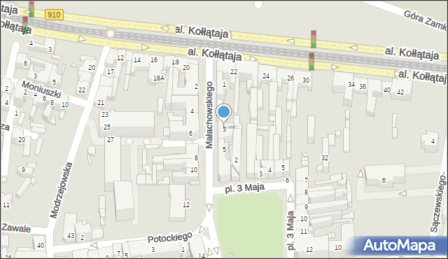 Będzin, Małachowskiego Stanisława, 3, mapa Będzin