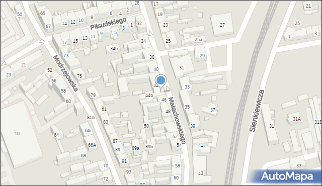 Będzin, Małachowskiego Stanisława, 44, mapa Będzin