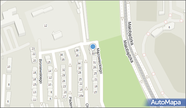 Będzin, Mazowieckiego Tadeusza, 33, mapa Będzin