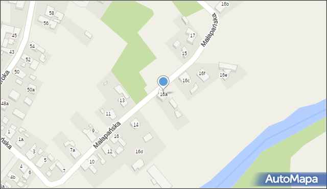 Biadacz, Małapańska, 16a, mapa Biadacz