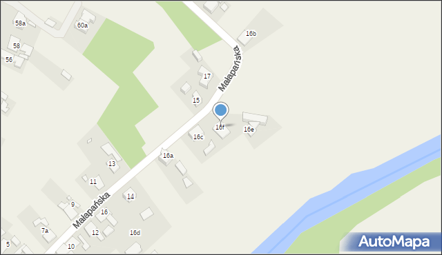 Biadacz, Małapańska, 16f, mapa Biadacz
