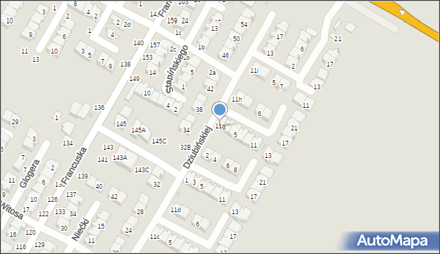 Biała Podlaska, Malinowskiego Maksymiliana, 1, mapa Białej Podlaskiej