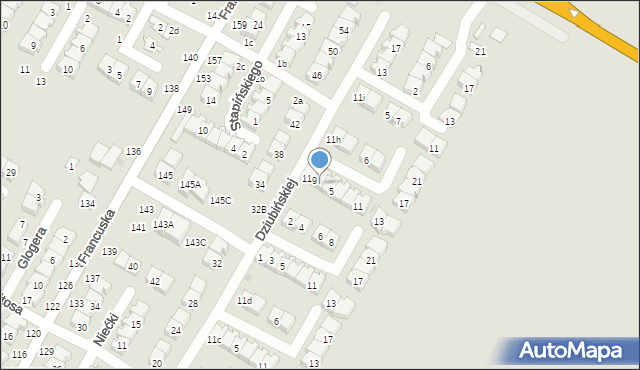 Biała Podlaska, Malinowskiego Maksymiliana, 3, mapa Białej Podlaskiej