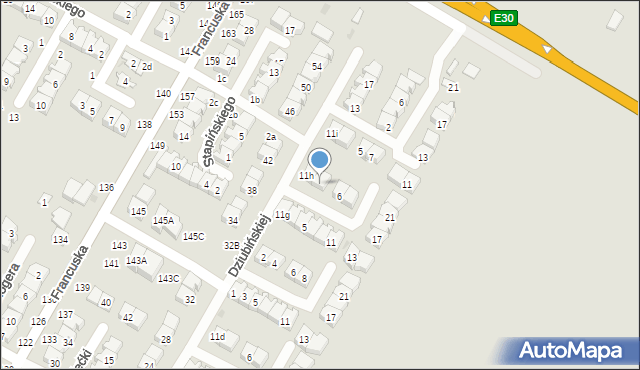 Biała Podlaska, Malinowskiego Maksymiliana, 4, mapa Białej Podlaskiej