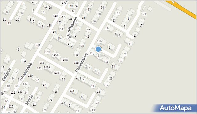 Biała Podlaska, Malinowskiego Maksymiliana, 5, mapa Białej Podlaskiej