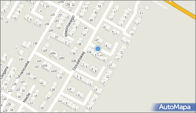 Biała Podlaska, Malinowskiego Maksymiliana, 7, mapa Białej Podlaskiej