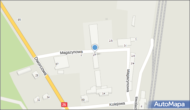 Biały Bór, Magazynowa, 1/f, mapa Biały Bór