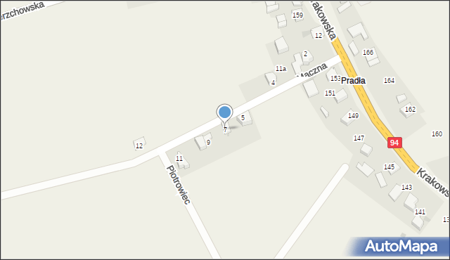 Biały Kościół, Mączna, 7, mapa Biały Kościół