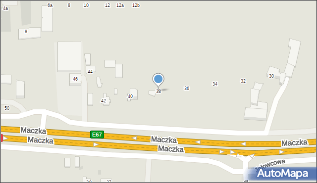 Białystok, Maczka Stanisława, gen., 38, mapa Białegostoku