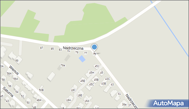 Białystok, Maczka Stanisława, gen., 75, mapa Białegostoku