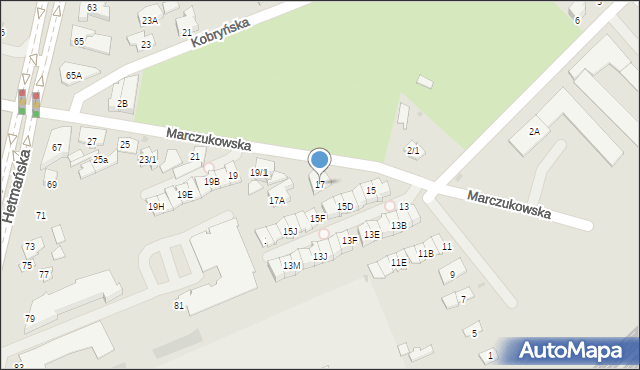 Białystok, Marczukowska, 17, mapa Białegostoku