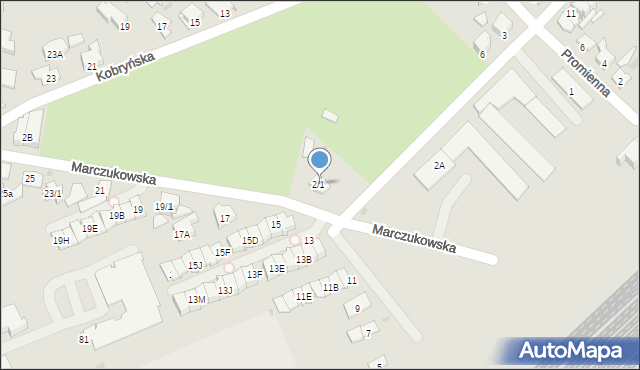 Białystok, Marczukowska, 2/1, mapa Białegostoku