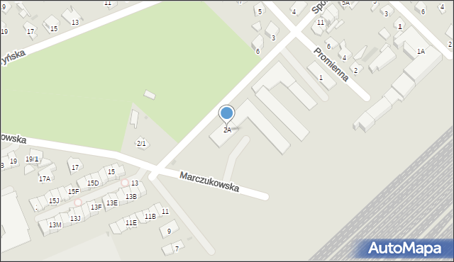 Białystok, Marczukowska, 2A, mapa Białegostoku