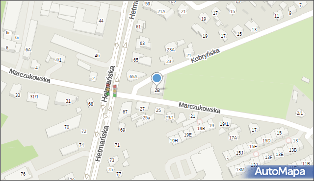 Białystok, Marczukowska, 2B, mapa Białegostoku