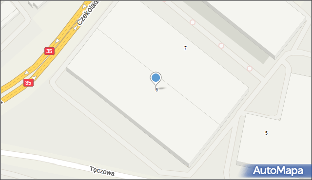 Bielany Wrocławskie, Magazynowa, 6, mapa Bielany Wrocławskie