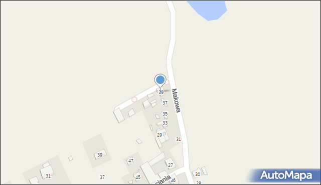 Bielawa, Makowa, 39, mapa Bielawa
