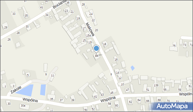 Bielawa, Makowa, 9A, mapa Bielawa