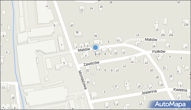 Bielsko-Biała, Maków, 6, mapa Bielsko-Białej