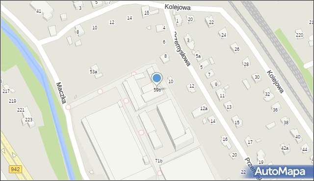 Bielsko-Biała, Maczka Stanisława, gen., 59b, mapa Bielsko-Białej