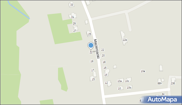 Bielsko-Biała, Macierzanki, 21, mapa Bielsko-Białej