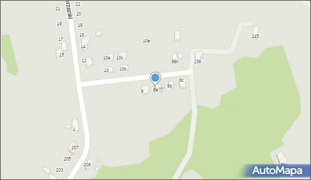 Bielsko-Biała, Macierzanki, 8a, mapa Bielsko-Białej