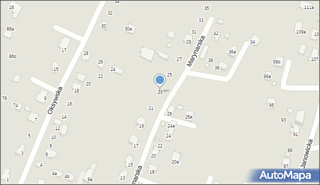 Bielsko-Biała, Marynarska, 23, mapa Bielsko-Białej