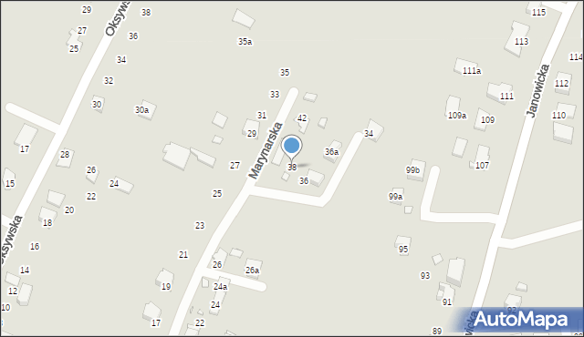 Bielsko-Biała, Marynarska, 38, mapa Bielsko-Białej