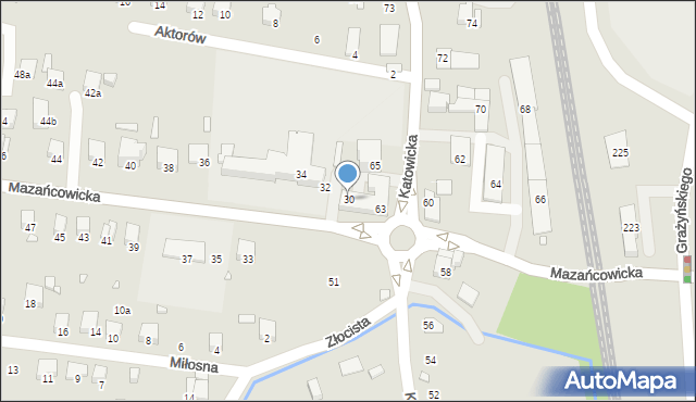 Bielsko-Biała, Mazańcowicka, 30, mapa Bielsko-Białej