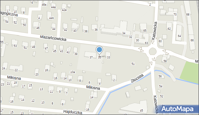 Bielsko-Biała, Mazańcowicka, 35, mapa Bielsko-Białej