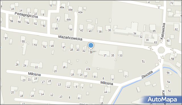 Bielsko-Biała, Mazańcowicka, 39, mapa Bielsko-Białej