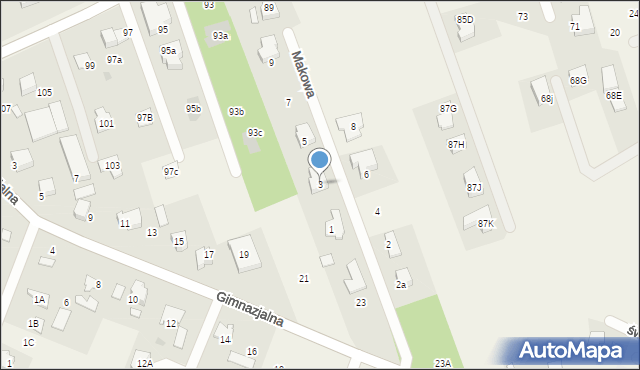 Bieniewice, Makowa, 3, mapa Bieniewice