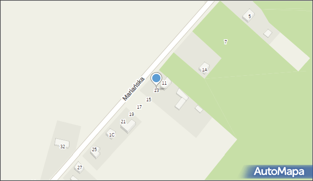 Biernik, Mariańska, 13, mapa Biernik