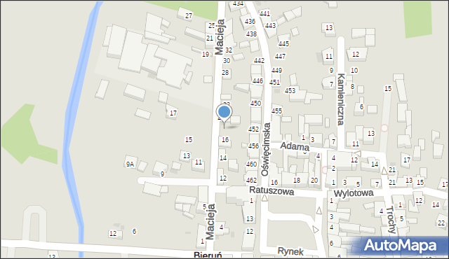 Bieruń, Macieja, 18, mapa Bieruń