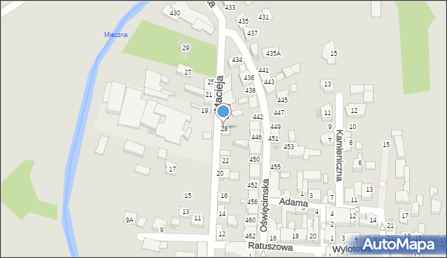 Bieruń, Macieja, 28, mapa Bieruń