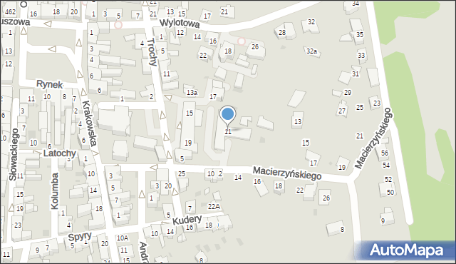 Bieruń, Macierzyńskiego Pawła, ks., 11, mapa Bieruń