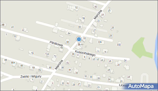 Bieruń, Marcina, 35, mapa Bieruń