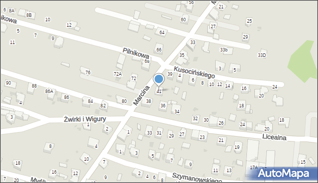 Bieruń, Marcina, 41, mapa Bieruń