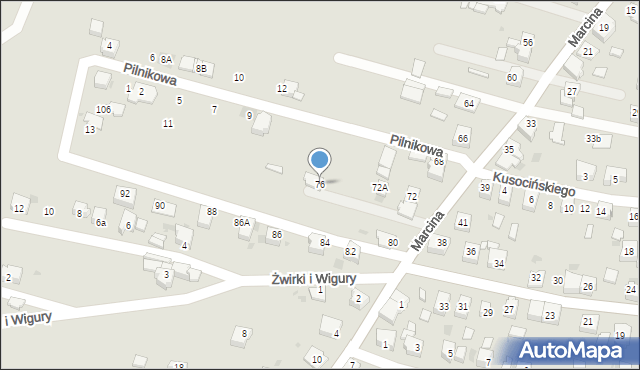 Bieruń, Marcina, 76, mapa Bieruń