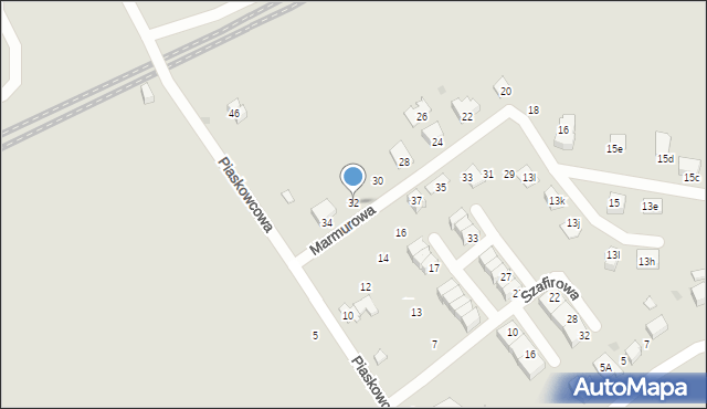 Bieruń, Marmurowa, 32, mapa Bieruń