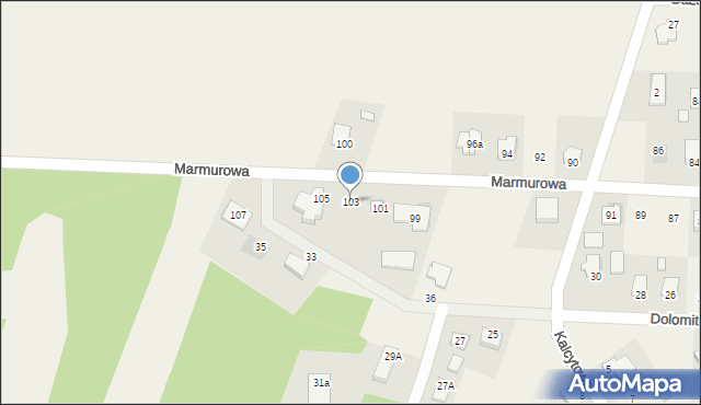 Bilcza, Marmurowa, 103, mapa Bilcza